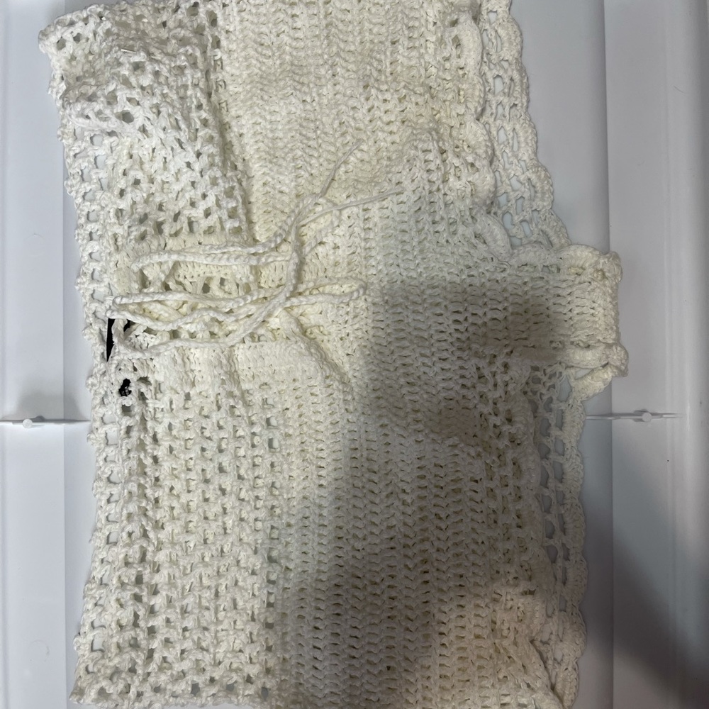 SHEIN crochet cover-up beach shorts